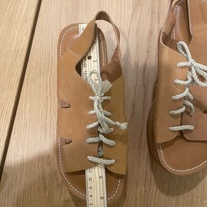 Skootskates size 8 leather 70s vintage retractable skates turned sandals.